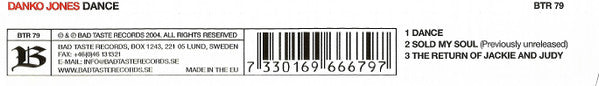 Danko Jones : Dance (CD, Single)