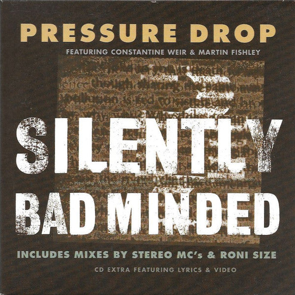 Pressure Drop Featuring Constantine Weir & Martin Fishley : Silently Bad Minded (CD, Single, Enh, Car)