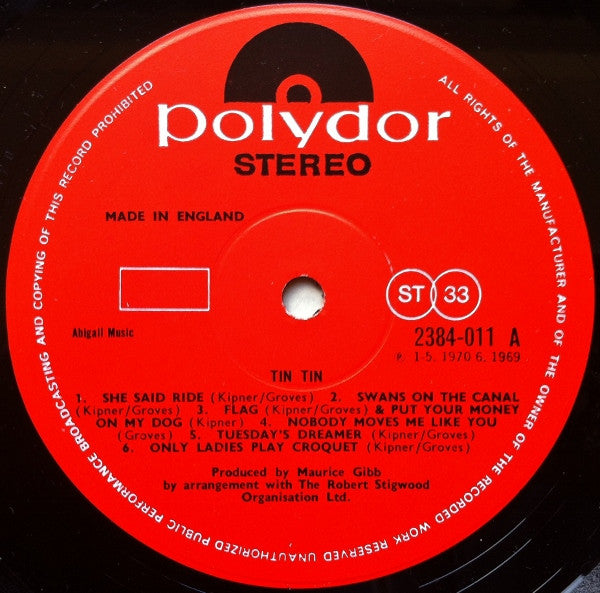 Tin Tin (5) : Tin Tin (LP, Album)