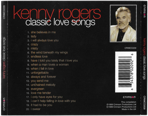 Kenny Rogers : Classic Love Songs (CD, Comp)