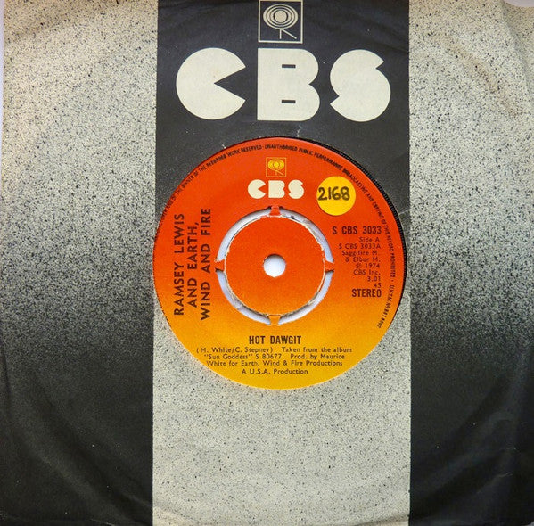 Ramsey Lewis And Earth, Wind & Fire : Hot Dawgit (7", Single)