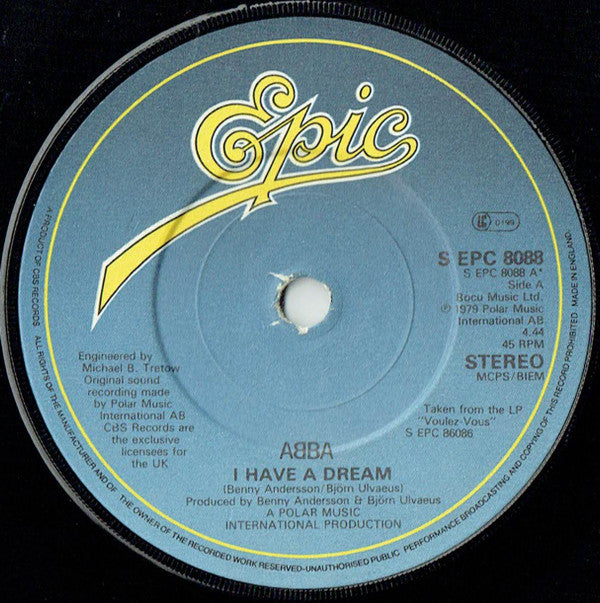 ABBA - I Have A Dream (7) (Very Good (VG)) - DaddyPop