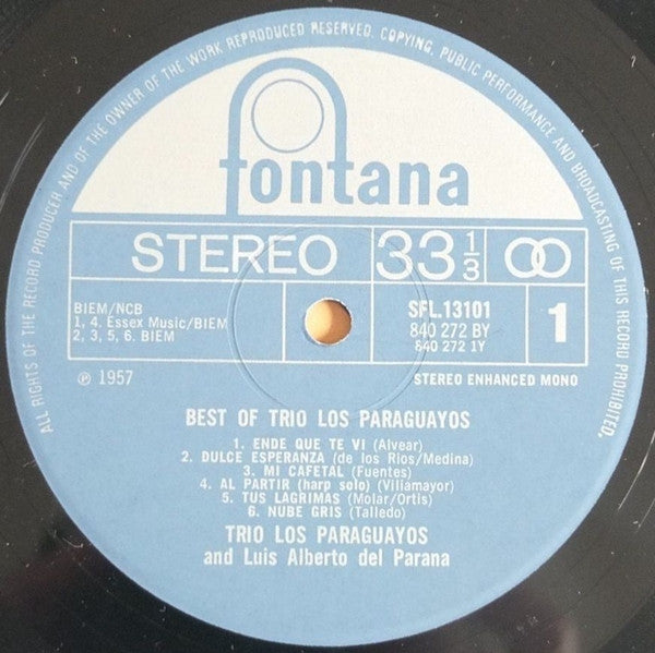 Luis Alberto del Parana y Los Paraguayos : The Best Of Los Paraguayos (LP, Comp, RE)