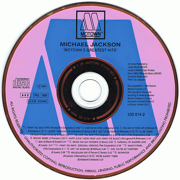 Michael Jackson : Motown's Greatest Hits (CD, Comp)