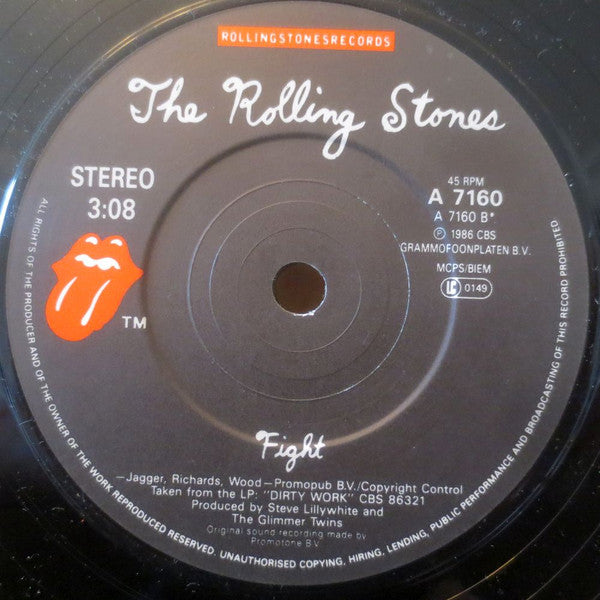 The Rolling Stones : One Hit (To The Body) (7", Single)