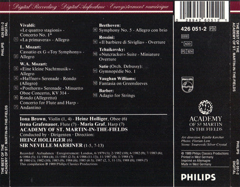 The Academy Of St. Martin-in-the-Fields, Sir Neville Marriner, Iona Brown : The Best Of The Academy Of St. Martin-in-the-Fields (CD, Comp, Ltd)