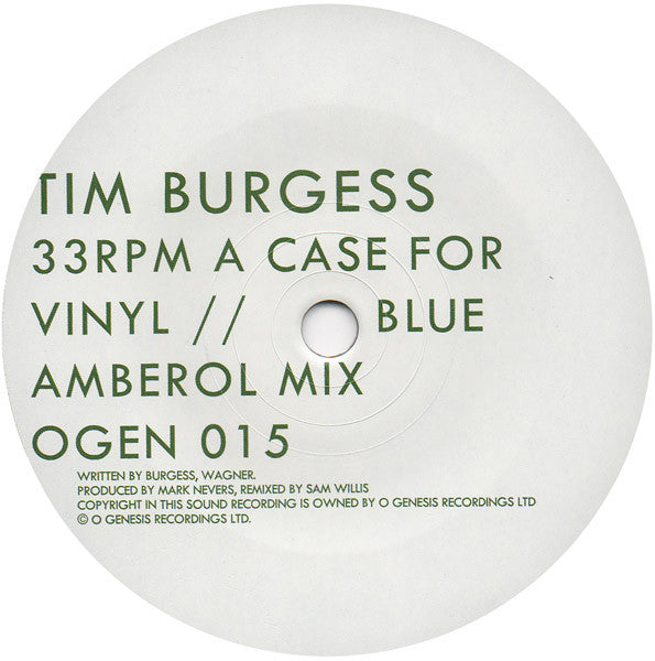 Tim Burgess : A Case For Vinyl (7", RSD, Single, Ltd)