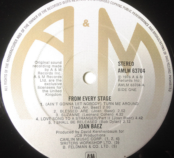 Joan Baez : From Every Stage (2xLP, Album, Gat)