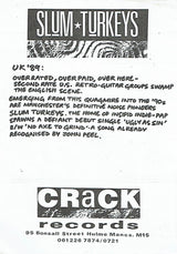 Slum Turkeys : Ugly As Sin (12", Single)