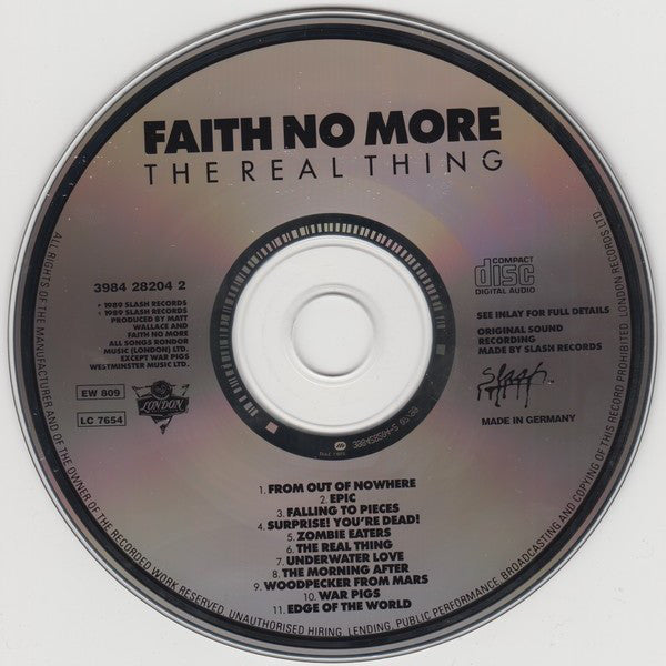 Faith No More : The Real Thing (CD, Album, RE, RP)
