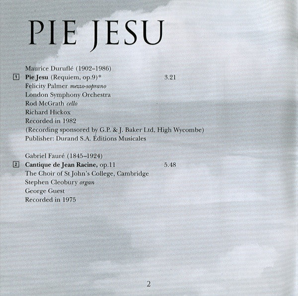 Various - Pie Jesu (CD) (Very Good Plus (VG)) - DaddyPop