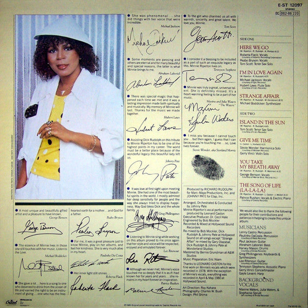 Minnie Riperton : Love Lives Forever (LP, Album)