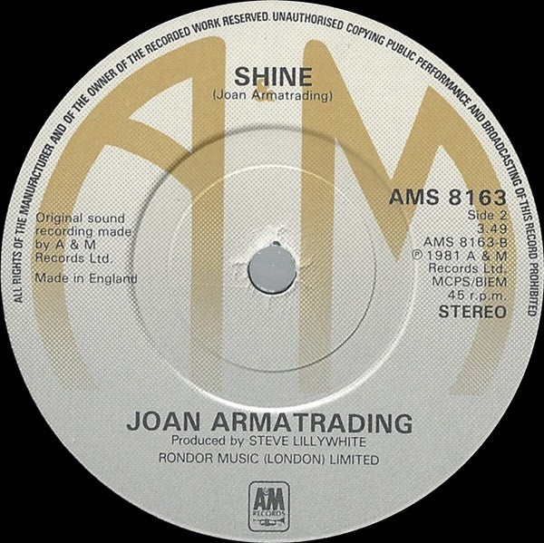 Joan Armatrading : I'm Lucky (7", Single)