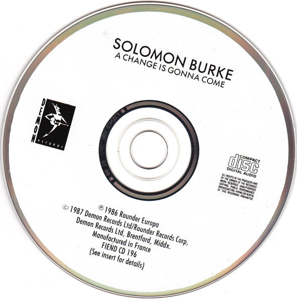 Solomon Burke : A Change Is Gonna Come (CD, Album, RE)