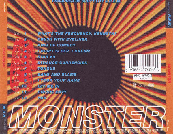 R.E.M. : Monster (CD, Album, RE, RP)