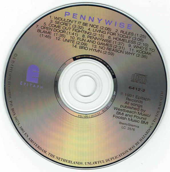 Pennywise : Pennywise (CD, Album, RE)