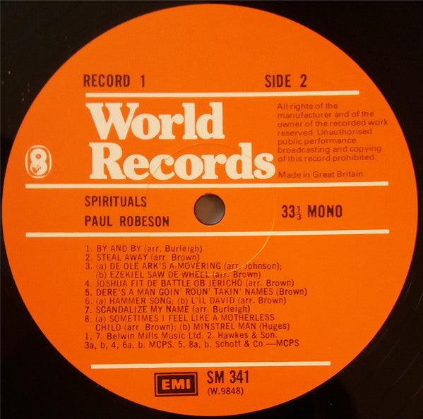 Paul Robeson - The Spirituals The Film Songs The Ballads Paul Robeson Favourites (4xLP) (Very Good Plus (VG)) - DaddyPop