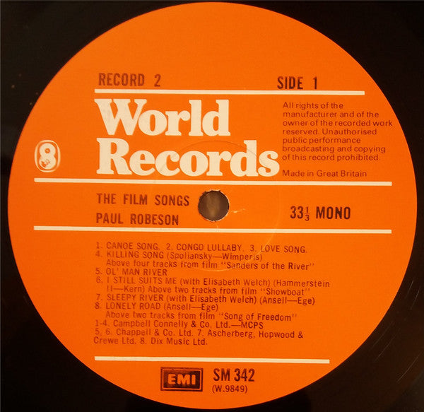 Paul Robeson - The Spirituals The Film Songs The Ballads Paul Robeson Favourites (4xLP) (Very Good Plus (VG)) - DaddyPop