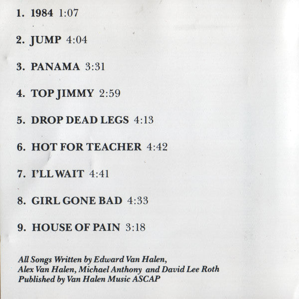 Van Halen : 1984 (CD, Album, RE)