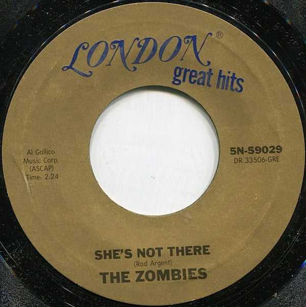 The Zombies : She's Not There / Tell Her No (7", Single, Mono, RE)