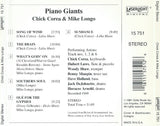 Chick Corea & Michael Longo : Piano Giants (CD, Comp)