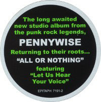 Pennywise : All Or Nothing (CD, Album)