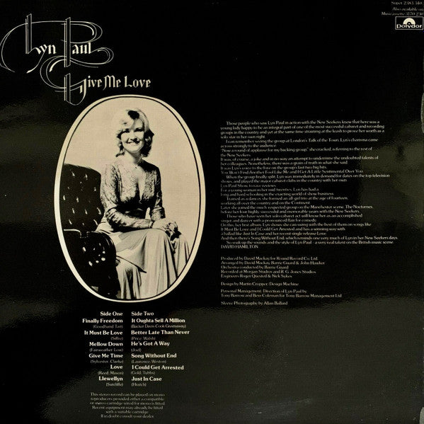 Lyn Paul : Give Me Love (LP, Album)