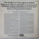 Jean Sibelius & Antonín Dvořák, Ruggiero Ricci : Violin Concertos (LP, Album, Comp)