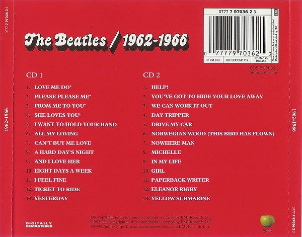 The Beatles : 1962-1966 (2xCD, Comp, RE, RM)