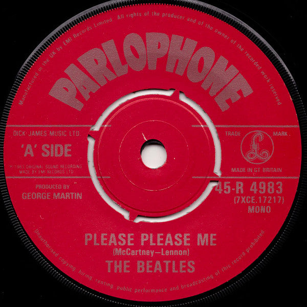 The Beatles : Please Please Me (7", Single, Mono, RE)