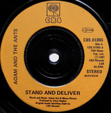 Adam And The Ants : Stand & Deliver! (7", Single, Inj)