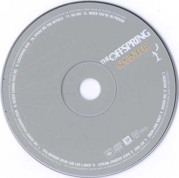 The Offspring : Splinter (CD, Album, Enh)