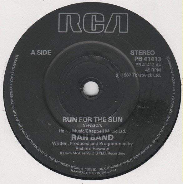 RAH Band : Run 4 The Sun (7", Single)