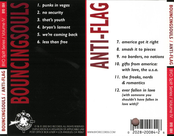 The Bouncing Souls / Anti-Flag : BYO Split Series / Volume IV (CD, Album)