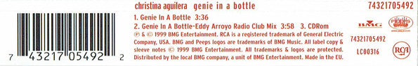Christina Aguilera : Genie In A Bottle (CD, Single, Enh, Ltd, CD2)