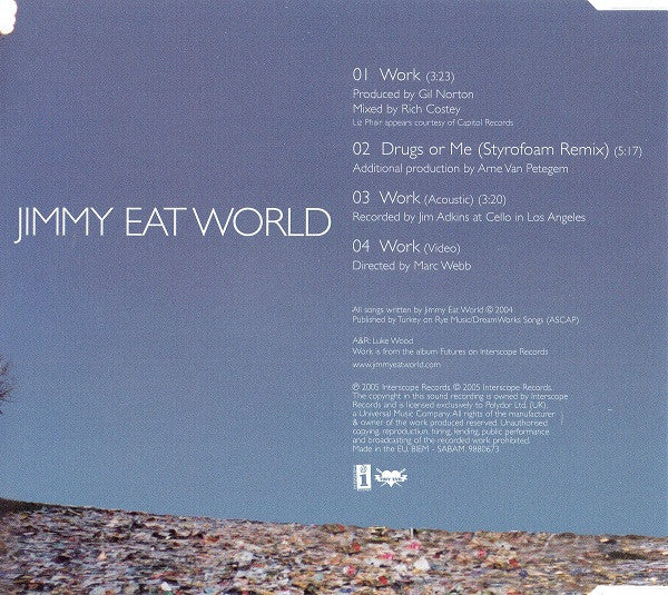 Jimmy Eat World : Work (CD, Single, Enh)
