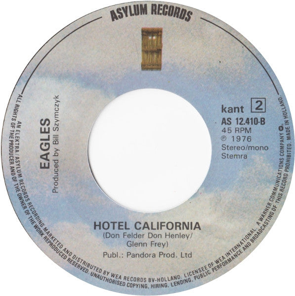 Eagles : New Kid In Town / Hotel California (7")