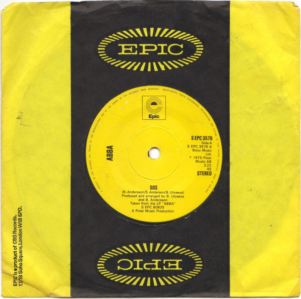 ABBA - SOS (7) (Very Good (VG)) - DaddyPop