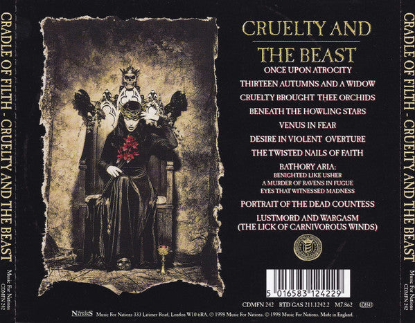 Cradle Of Filth : Cruelty And The Beast (CD, Album)
