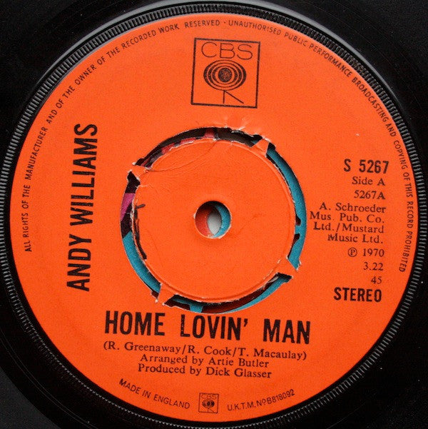 Andy Williams - Home Lovin Man (7) (Very Good Plus (VG)) - DaddyPop