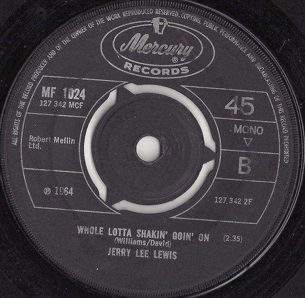 Jerry Lee Lewis : Great Balls Of Fire (7", Single, Mono)