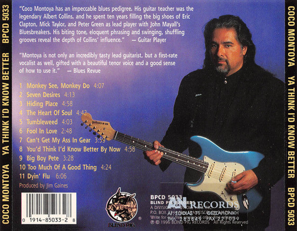 Coco Montoya : Ya Think I'd Know Better (CD, Album)