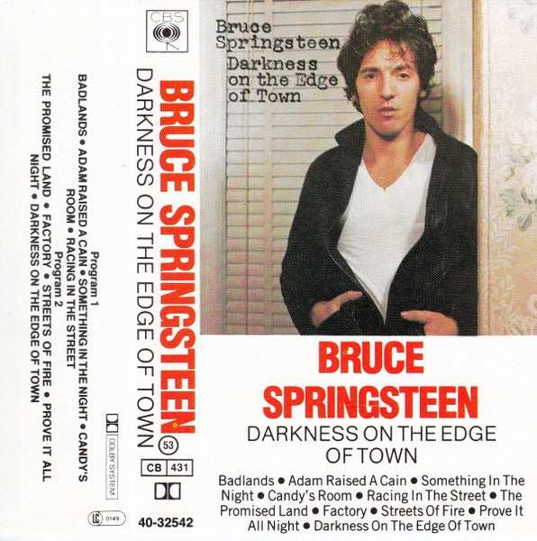 Bruce Springsteen : Darkness On The Edge Of Town (Cass, Album, RE)