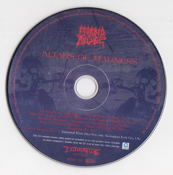 Morbid Angel : Altars Of Madness (CD, Album, Enh, RE)