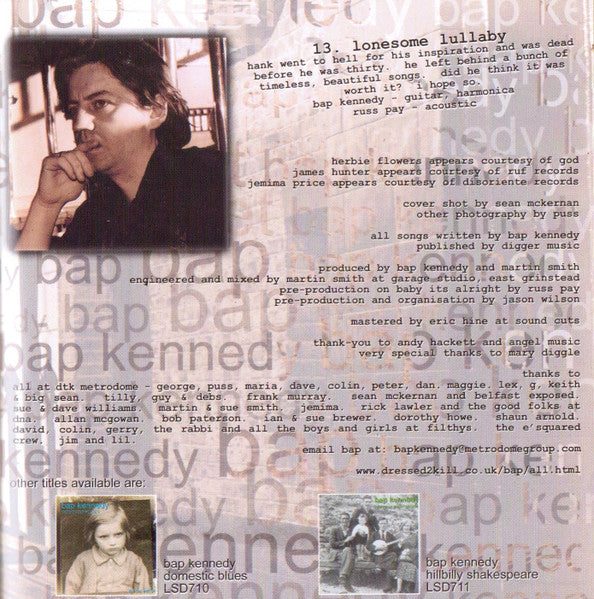 Bap Kennedy : Lonely Street (CD)