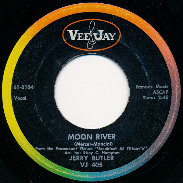 Jerry Butler : Moon River / Aware Of Love (7", Single)