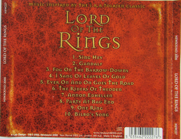 Andy Street : Lord Of The Rings (Music Inspired By The J.R.R Tolkien Classic) (CD, Album, RE)