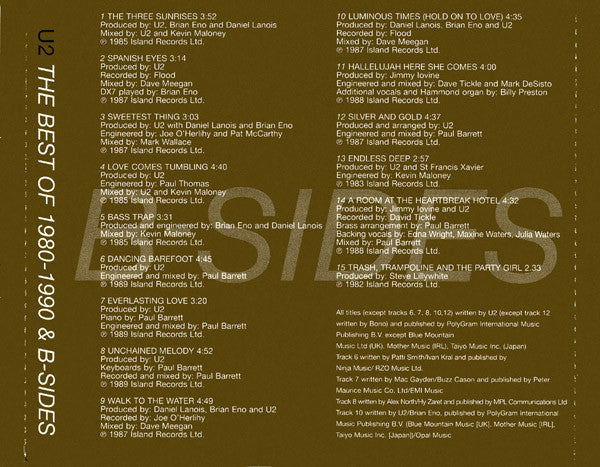 U2 : The Best Of 1980-1990 & B-Sides (2xCD, Comp, RM, S/Edition)