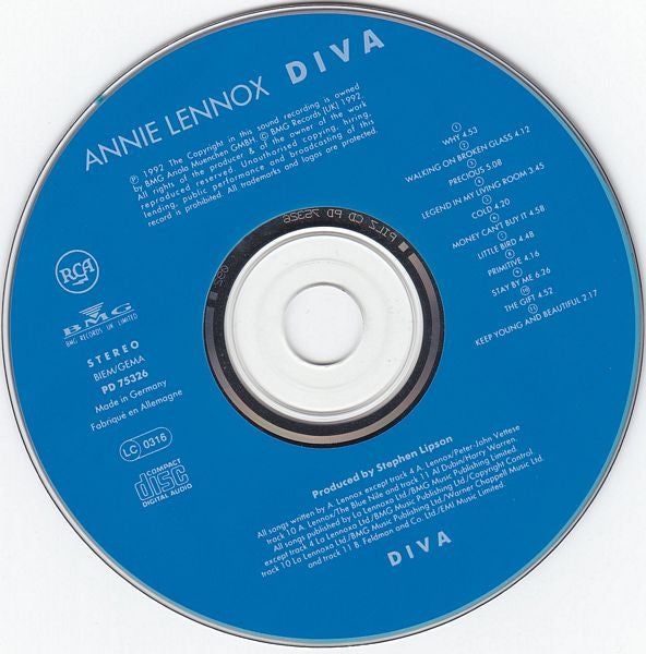 Annie Lennox : Diva (CD, Album)