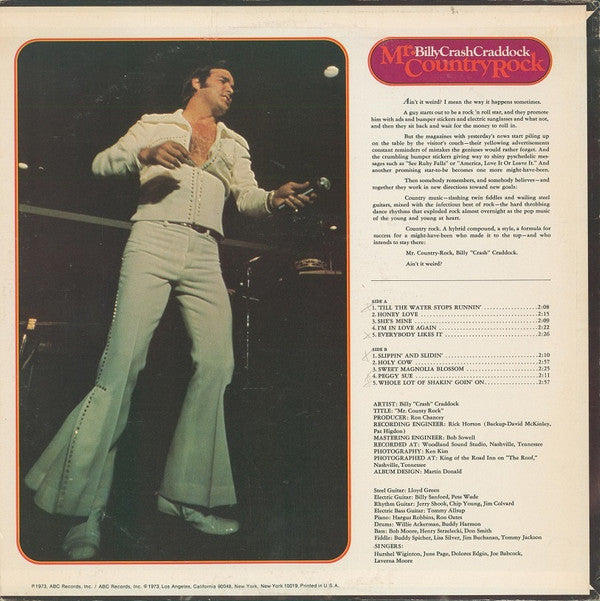 Billy "Crash" Craddock* : Mr. Country Rock  (LP, Album)